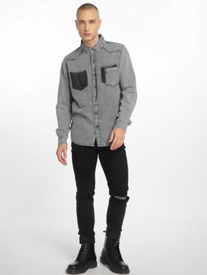 Urban Classics / overhemd Denim Pocket in grijs