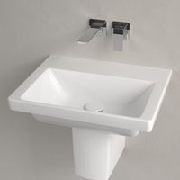 Wastafel Villeroy & Boch Subway 3.0 Met CeramicPlus Zonder Kraangat Zonder Overloop 55x44x16.5 cm Wit Alpin Villeroy & Boch