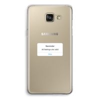 Reminder: Samsung Galaxy A5 (2016) Transparant Hoesje