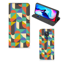 Motorola Moto G9 Play Hoesje met Magneet Funky Retro