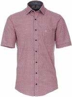 Casa Moda Heren Overhemd Rood Bolletjes Print Kent Boord Comfort Fit