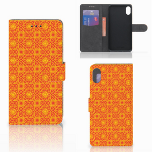 Apple iPhone Xs Max Telefoon Hoesje Batik Oranje