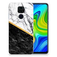 Xiaomi Redmi Note9 TPU Siliconen Hoesje Marmer Wit Zwart - Origineel Cadeau Man