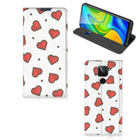 Xiaomi Redmi Note 9 Hoesje met Magneet Hearts - thumbnail