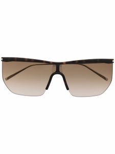 Saint Laurent Eyewear lunettes de soleil à monture carrée - Marron