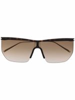 Saint Laurent Eyewear lunettes de soleil à monture carrée - Marron