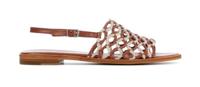 Allan K Dames Sandalen in Leder (Cognac)