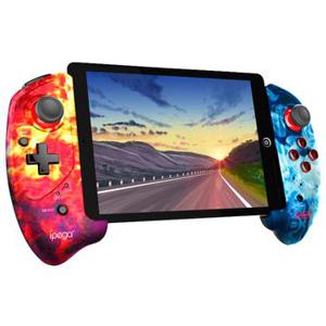 IPEGA PG-9083A/B Intrekbare Draadloze Bluetooth-Gamecontroller Gamepad PUBG Joystick Pad voor IOS/Android - Roodblauwe Vlammen