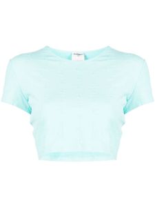 CHANEL Pre-Owned t-shirt crop à logo CC (1997) - Bleu