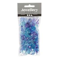 Creativ Company Facetkralen Mix Blauw Harmonie, 45 gram - thumbnail