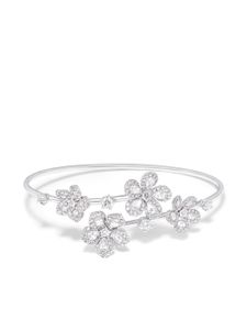 David Morris bracelet torque Miss Daisy Open Twist en or blanc 18ct orné de diamants - Argent