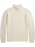 Polo Ralph Lauren pull Anchor en maille Aran - Tons neutres