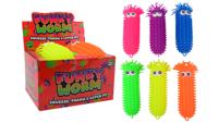 John Toy Fluffy Worm Met Grote Ogen 9x9x28cm - thumbnail