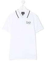 Ea7 Emporio Armani polo à logo imprimé - Blanc