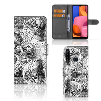 Telefoonhoesje met Naam Samsung Galaxy A20s Skulls Angel