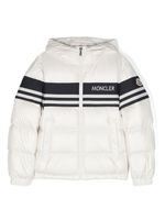 Moncler Enfant doudoune à rayures - Blanc