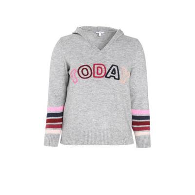 Paprika trui met printopdruk lichtgrijs