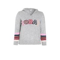 Paprika trui met printopdruk lichtgrijs