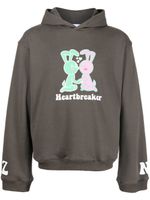 Natasha Zinko hoodie Heartbreaker à imprimé graphique - Gris