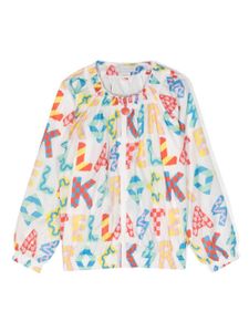 Stella McCartney Kids veste bomber à logo imprimé - Blanc