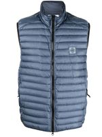 Stone Island gilet matelassé à patch logo - Bleu - thumbnail