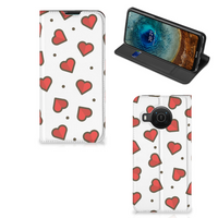 Nokia X20 | X10 Hoesje met Magneet Hearts - thumbnail