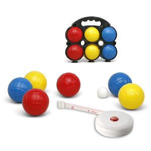 Jeu de boules set met 6 ballen + compact meetlint 1,5 meter