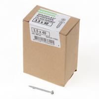 Hoenderdaal QZ Spaanplaatschroef cilinderkop verzinkt pozidriv 3.5x40mm (per 200 stuks)