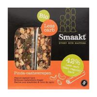 Smaakt Less Carb Pinda-Cashewrepen bio