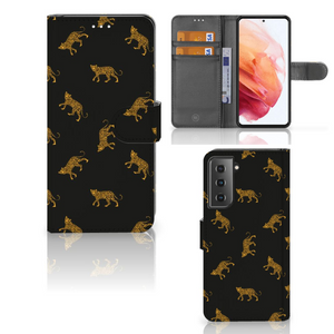 Telefoonhoesje met Pasjes voor Samsung Galaxy S21 Leopards