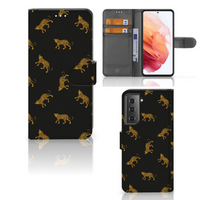 Telefoonhoesje met Pasjes voor Samsung Galaxy S21 Leopards - thumbnail