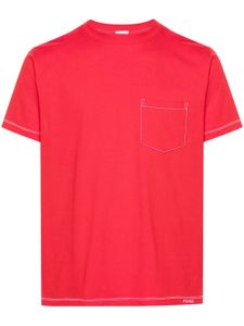 FURSAC t-shirt en coton à coutures contrastantes - Rouge