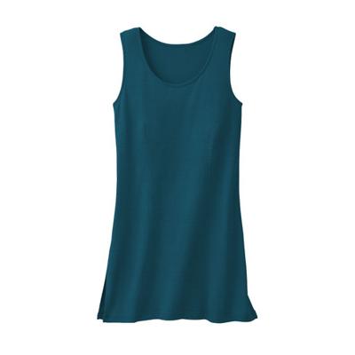 Longtop van bourette-zijde, petrol 34