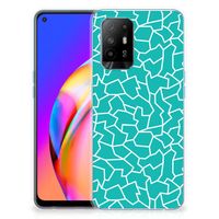 OPPO A94 5G | Reno5 Z Hoesje maken Cracks Blue