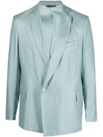 Costumein blazer à boutonnière décalée - Bleu