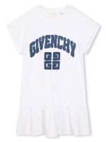 Givenchy Kids robe en coton à logo appliqué - Blanc