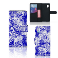 Telefoonhoesje met Naam Alcatel 1B (2020) Angel Skull Blauw - thumbnail