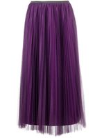 Fabiana Filippi pleated tulle midi skirt - Violet