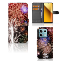 Xiaomi Redmi Note 13 5G Wallet Case met Pasjes Vuurwerk