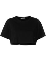 Alexander Wang t-shirt crop DTC à patch logo - Noir - thumbnail