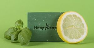 Happysoaps Happy body bar citroen en basilicum (100 gr)