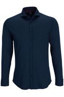 Desoto Slim Fit Jersey shirt Marine, Effen - thumbnail