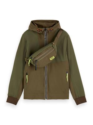 Scotch & Soda Scotch & Soda Short hooded jacket with pop detail