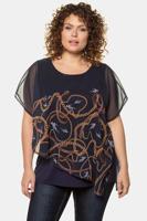 Ulla Popken Blouse, dubbellaags, oversized schouders - Grote Maten