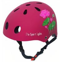 Pro Sport Lights Fietshelm Bloem Junior Polystyreen Roze Maat M