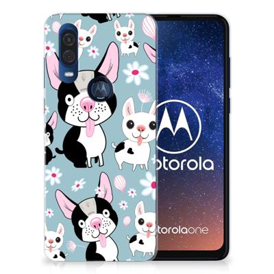 Motorola One Vision TPU Hoesje Hondjes Motorola One Vision TPU Hoesje Hondjes