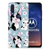 Motorola One Vision TPU Hoesje Hondjes