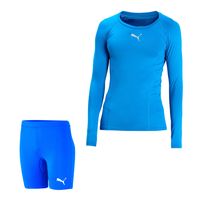 PUMA teamLIGA Baselayer Trainingsset Kids Blauw Blauw - thumbnail