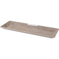 Hobby rechthoekige houten grijze borden 20 x 60 cm rechthoekig voor kerststukjes maken   -