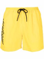 MSGM short de bain à logo imprimé - Jaune